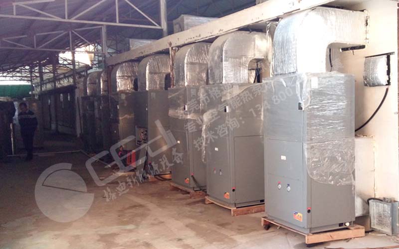 东莞大岭山环保砖烘干实例-空气能热泵环保砖烘干机设备生产线