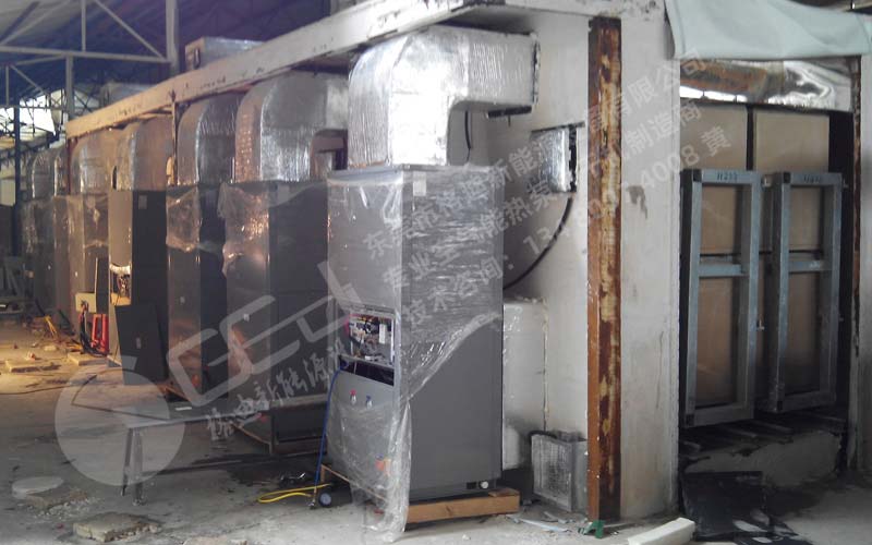 东莞大岭山环保砖烘干实例-空气能热泵环保砖烘干机设备生产线